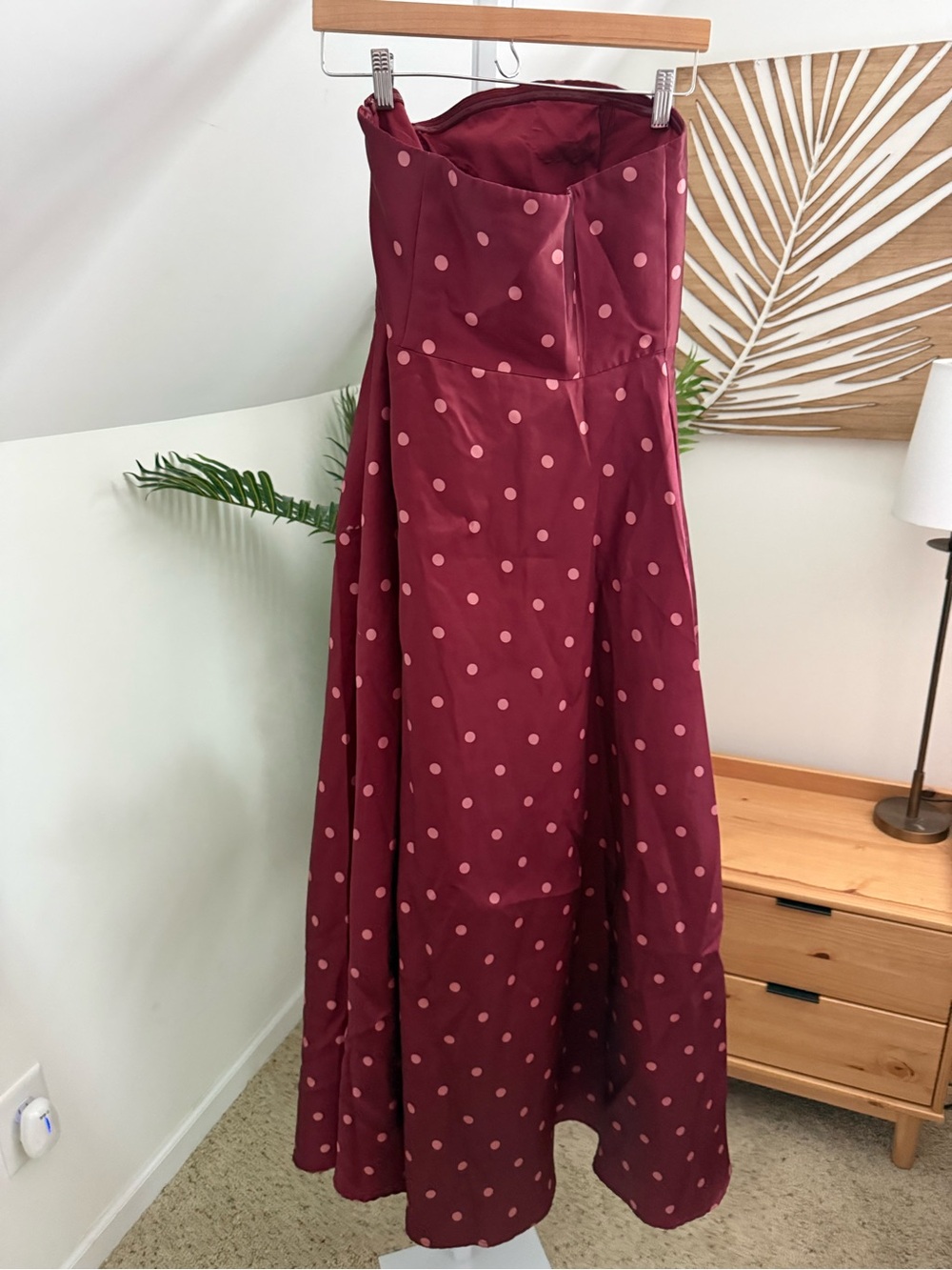 Hutch Victoria Strapless Fit & Flare Polka dot Maxi Dress 6 - Picture 5 of 6